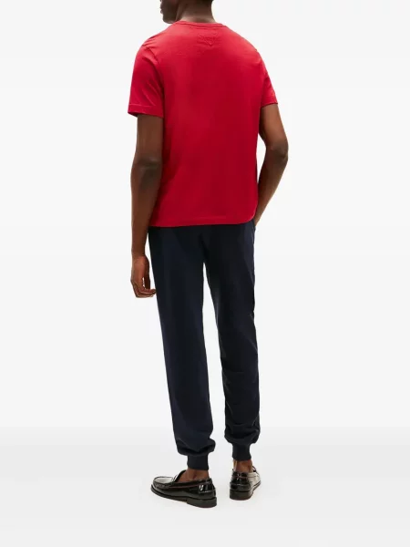 Тениска Tommy Hilfiger бродирана червено