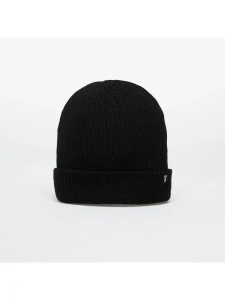 On Merino Beanie Black Universal czarna