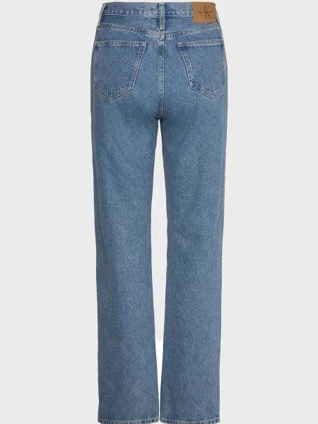 Прямые джинсы Calvin Klein Jeans с высокой посадкой голубые