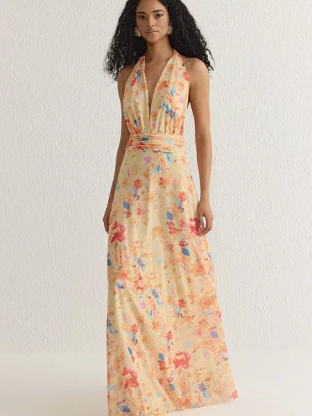 Safir rochie de seară Trendyol roz