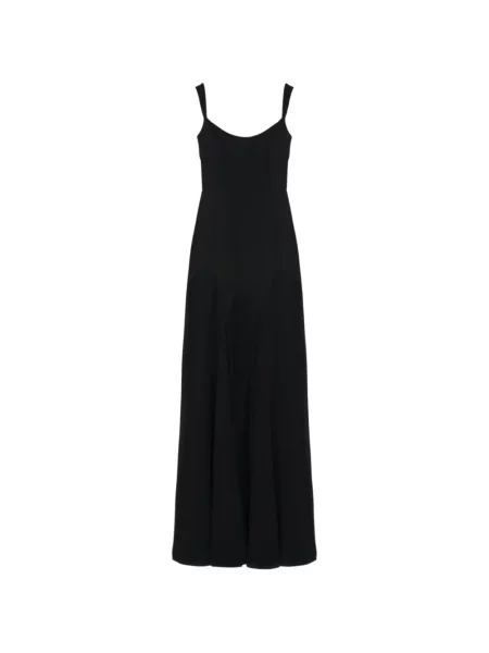 Maksi sukienka maxi Alexander Mcqueen bez rękawów garniturowa czarna