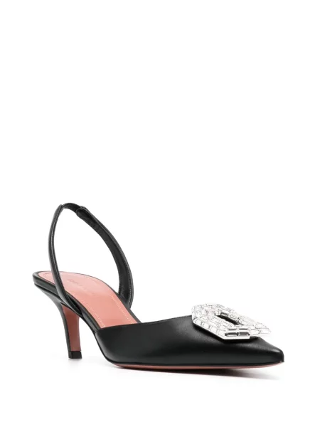 Bateliai Amina Muaddi slingback juoda