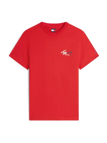 TOMMY HILFIGER Tricou bleumarin / sângeriu alb