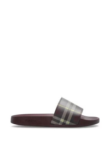 Sandale Burberry în carouri cu imagine roșu