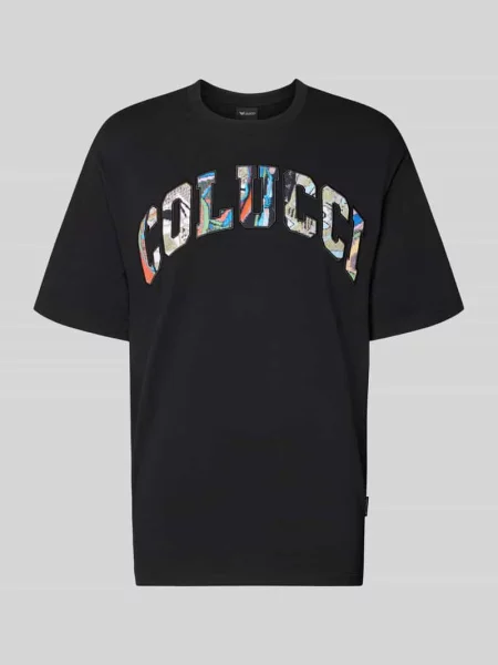 T-shirt z rękawem Colucci czarna