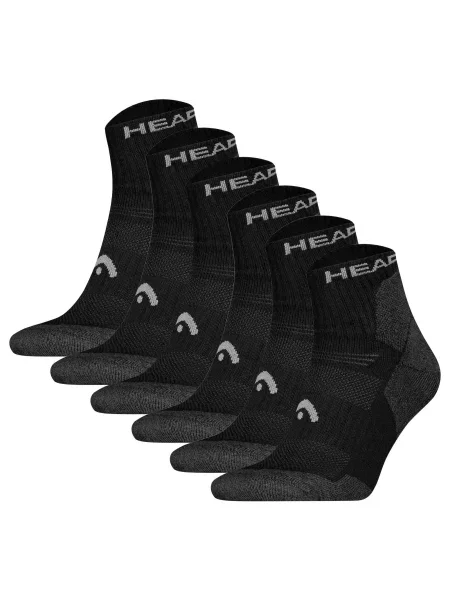 HEAD Sportovní ponožky černá bílá