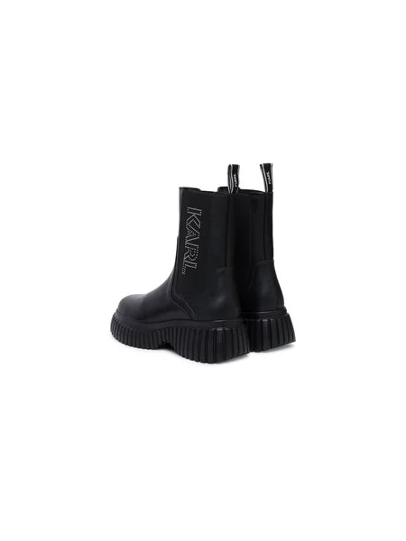 Čizme KARL LAGERFELD Kreeper Wedge crna