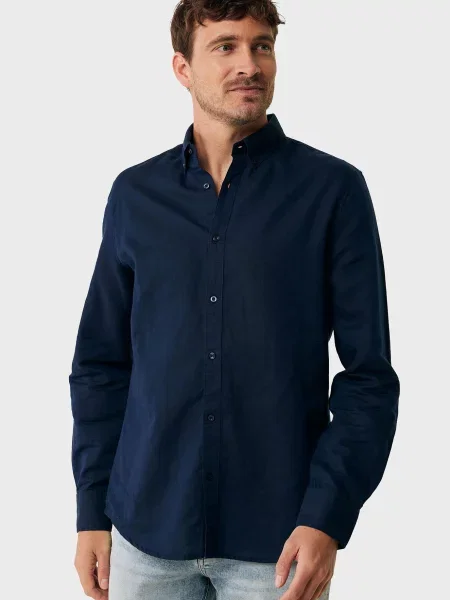 Льняная рубашка Mexx синяя