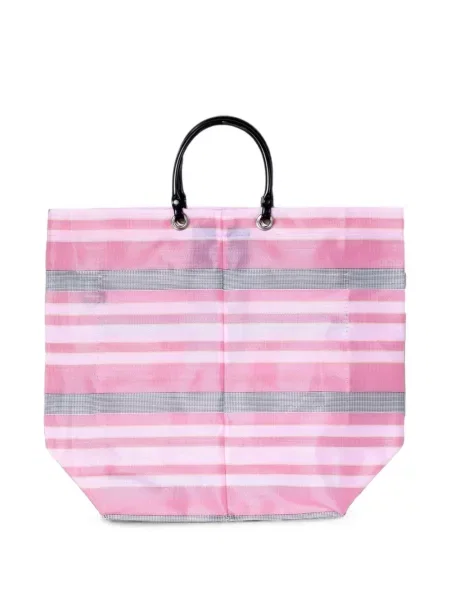 Geantă shopper Bonchey cu dungi roz