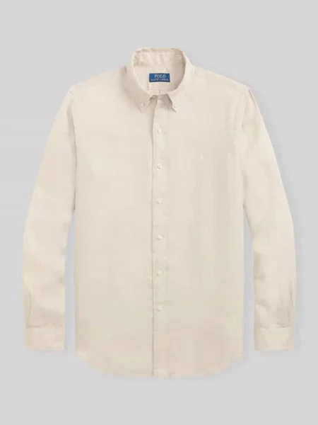 Koszula casualowa o kroju relaxed fit z czystego lnu Polo Ralph Lauren beżowa