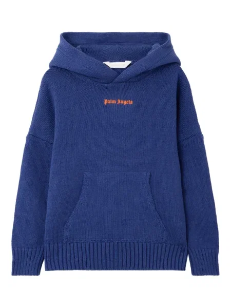 Bluza z kapturem dziecięca Palm Angels niebieska