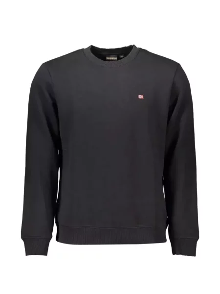 Hanorac crewneck Napapijri cu decolteu rotund cu autograf negru