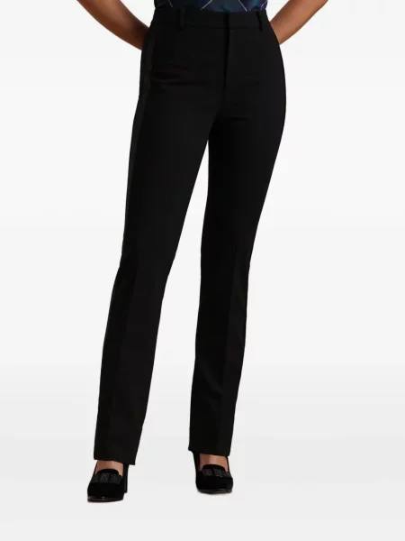 Σατέν ριγέ παντελόνι Lauren Ralph Lauren μαύρο