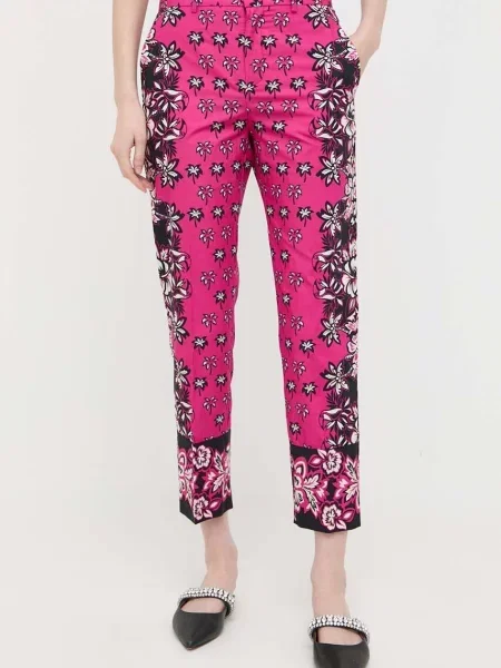 Red Valentino pantaloni de roșu