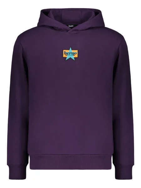Hanorac cu glugă Herno cu broderie violet