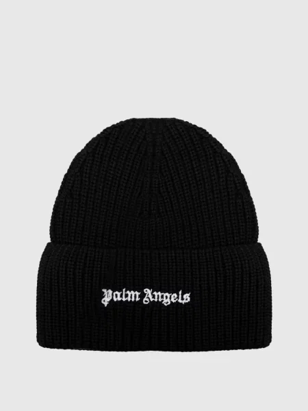 Шапка Palm Angels с вышивкой черная