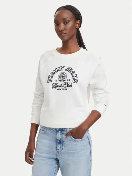 Tommy Jeans Суитшърт Heritage Logo бял