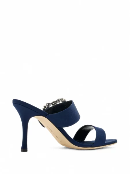Sandale Manolo Blahnik cu cataramă albastru