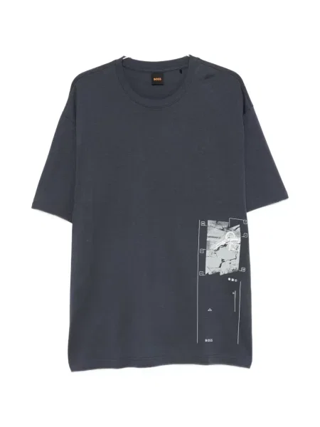 Tricou Boss cu imagine albastru