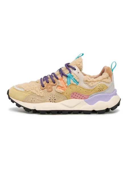 Sneakersy Flower Mountain zamszowe w kwiatki beżowe