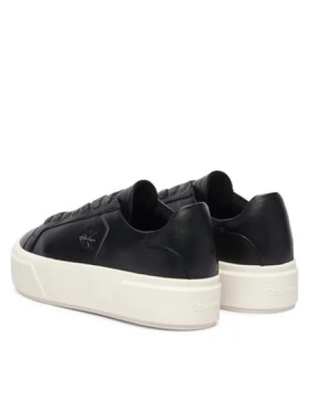 Calvin Klein Superge Flatform Laceup Lth Wl črna