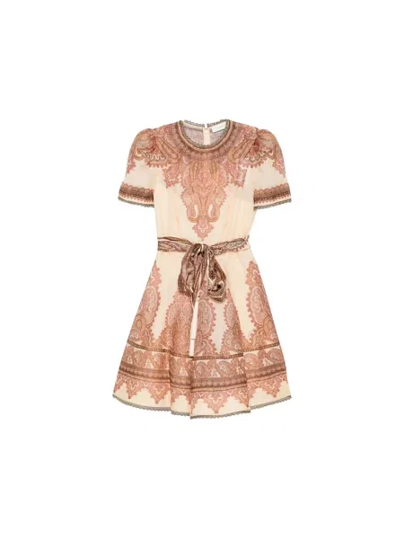 Sukienka mini Zimmermann beżowa