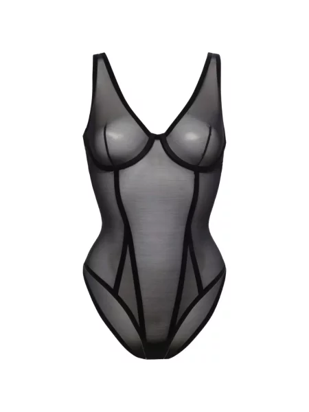 Body Wolford din tul negru