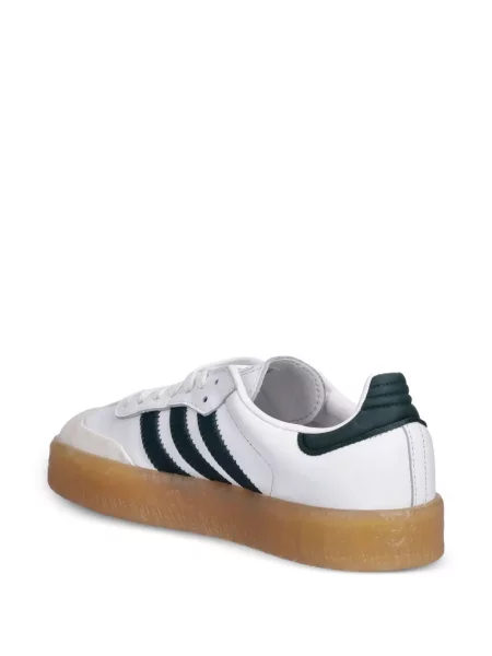 Pruhované slip on tenisky Adidas Campus s výšivkou bílé