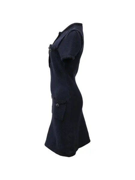 Rochie Self-portrait tricotate de costum albastru