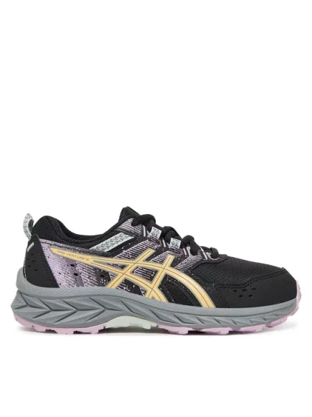 Кросівки для бігу дитячі ASICS Gel-Venture 9 GS black/light orange чорні