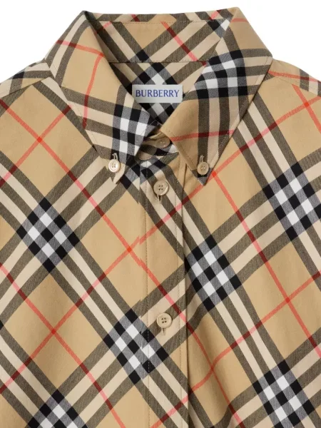 Cămașă Burberry în carouri maro