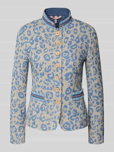 Marynarka o kroju slim fit z całopowierzchniowym zwierzęcym haftem White Label