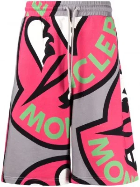 Pantaloni scurți Moncler cu imagine gri