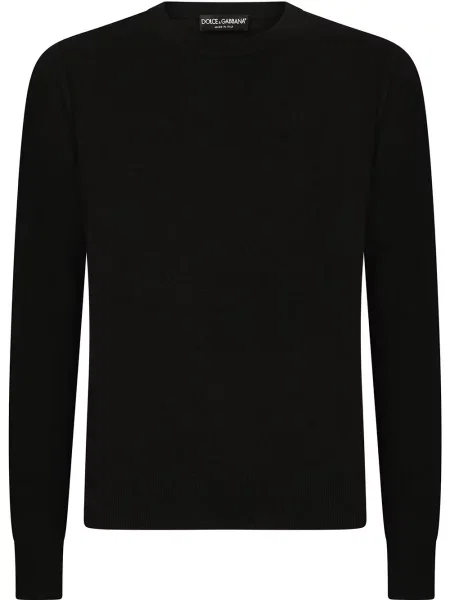 Pulover Dolce & Gabbana cu decolteu în U negru