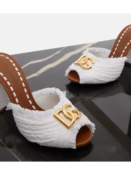 Papuci tip mules Dolce&gabbana alb