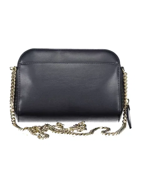 Lniana torebka crossbody Tommy Hilfiger niebieska