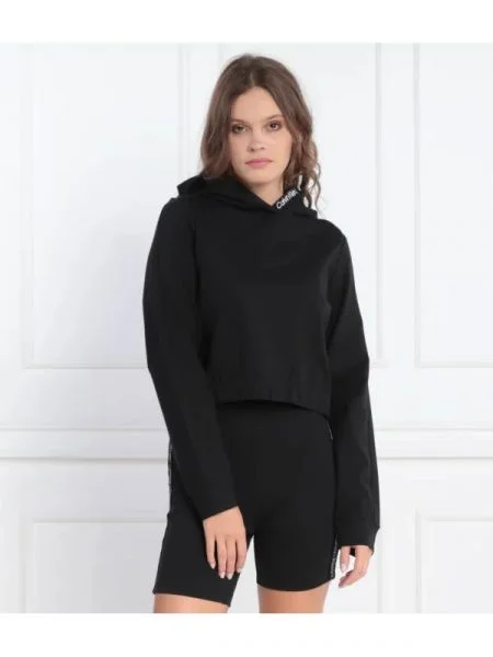 CALVIN KLEIN JEANS Hanorac | Cropped Fit negru