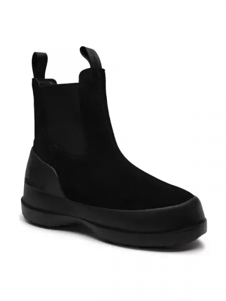 Moon Boot De piele ghete chelsea LUNA negru