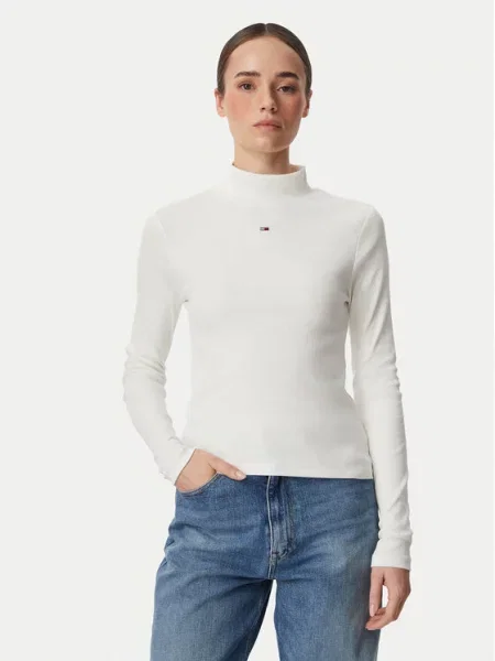 Tommy Jeans Majica ESSENTIAL vuneno bijela
