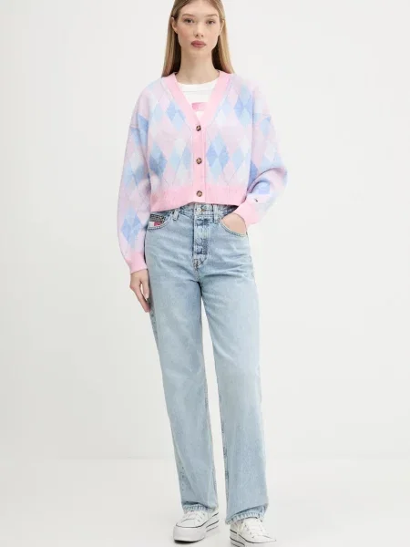 Tommy Jeans jeansy high waist niebieskie