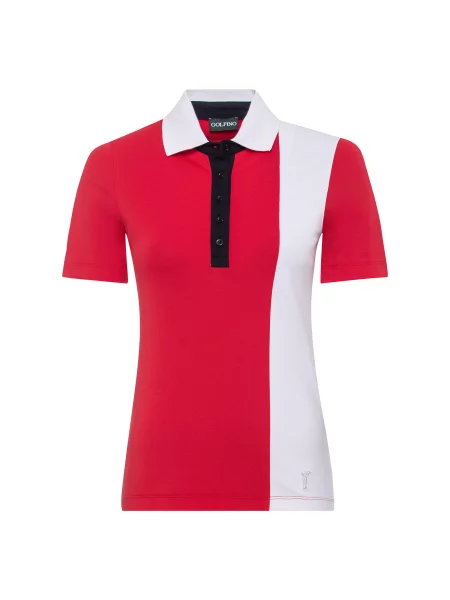 Koszulka polo Golfino Classic tricolore czerwona