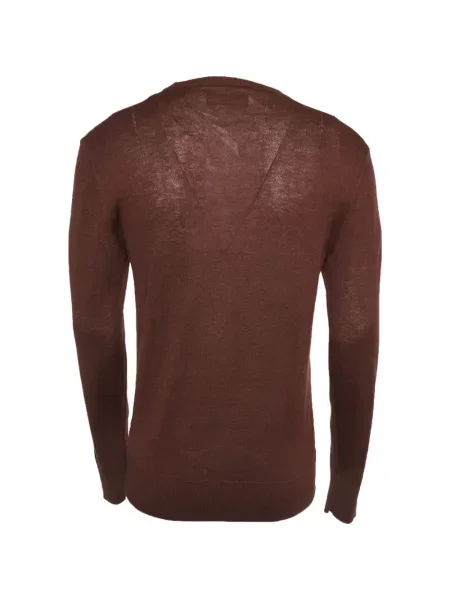 Pulover Allsaints cu decolteu rotund maro