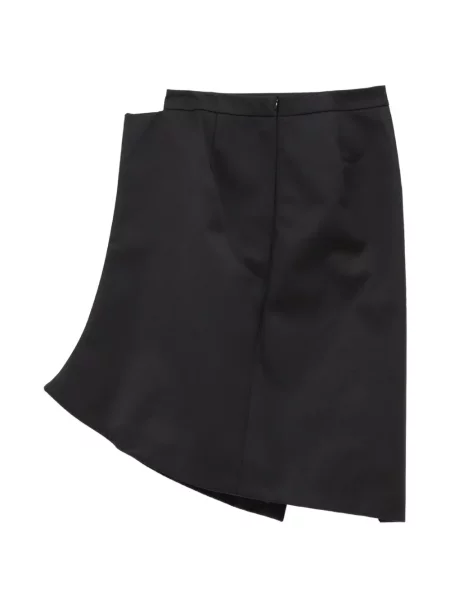 Fustă midi Julie Kegels asimetrică negru
