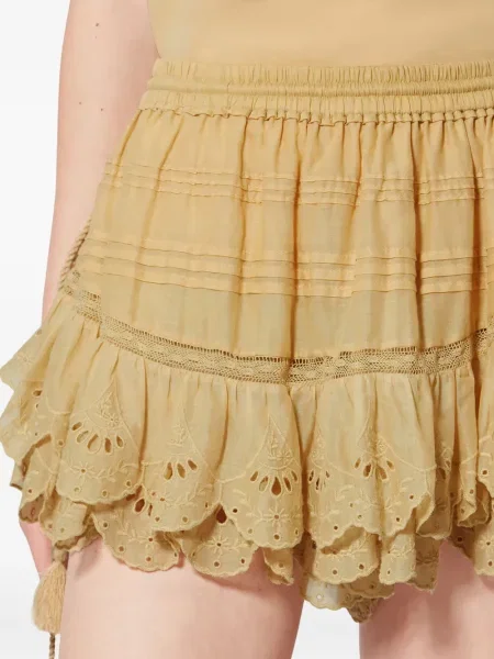Pantaloni scurți Marant Etoile cu volane galben