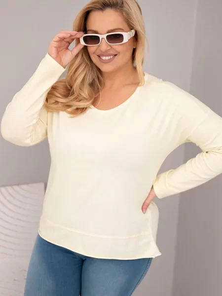 Bluză Kesi Włoski zdrențuiți galben