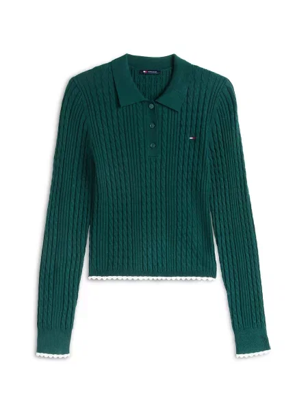 Tommy Jeans Pulover închis verde