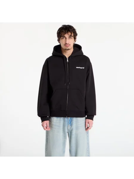 Μπλούζα Carhartt WIP Hooded Archive Lines Jacket με κουκούλα μαύρο
