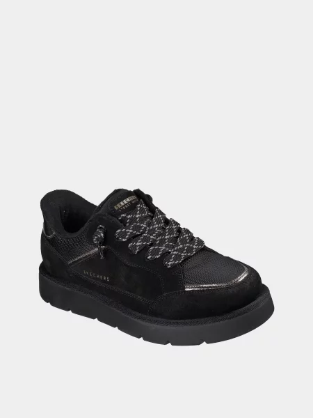 Кожаные кеды Skechers черные