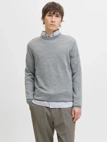 Jack&Jones Pulover Merino gri