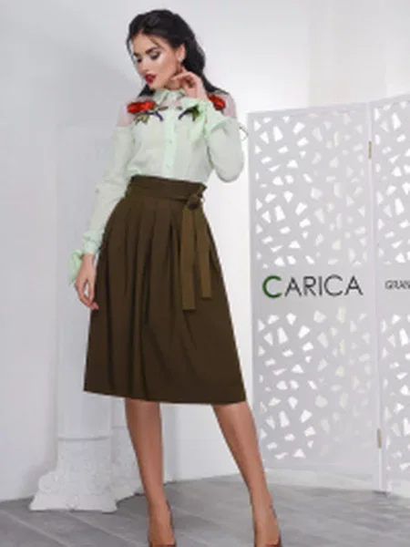 CARICA Спідниця міді зелений
